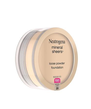 Neutrogena Mineral Sheers Loose Powder Foundation - Natural Ivory 20, Sheer to Medium Coverage - Buy Online on GoSupps.com