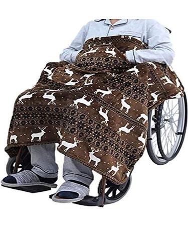 Winter Wheelchair Warmer Blanket Fleece-Lined Wheelchair Cosy Cover Legs Protection Cover Wheel Mobility Scooter Leg Warm Keep for Elderly Disabled