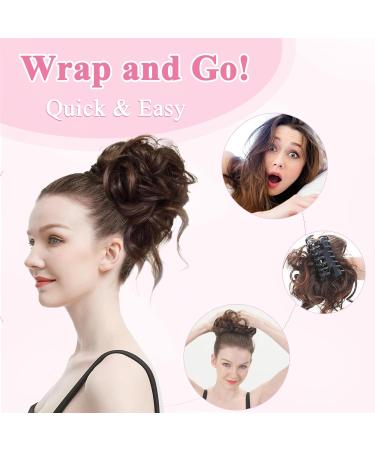 Messy Hair Bun Hair Piece Claw Clip Tousled Hair Bun Hair Piece Fluffy natural scrunchie bridal cocktail hairpin Messy Hair Bun Extensions Curly Wavy Hair Scrunchies Ponytail Hair Extensions - Buy Online on GoSupps.com