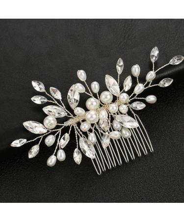 Amosfun Bridal Headwear Hair Toppers Hair Pin Hair Clip Bridal Hair Comb Hair Side Comb Wedding Headpiece Wedding Elegant Headdress Bridal Headdress Metal White Accessories Classical Bride - Buy Online on GoSupps.com