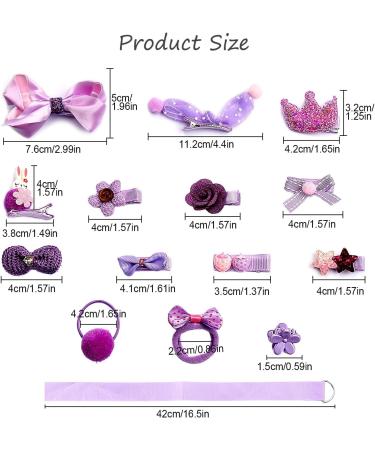 JLTN 18-Piece Children Hair Bow Clips Set - Adorable Hair Pins for Little Girls - Assorted Colors - Buy Online on GoSupps.com