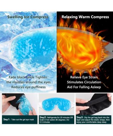 LC-dolida Silk Sleep Mask for Improved Sleep and Eye Care - Hypoallergenic, Cooling Gel, Heated Gel - Green - Buy Online on GoSupps.com