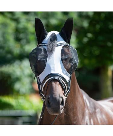 Buy Busse Fly Mask Twin Fit Flexi in Black Shetty Grey | Worldwide Shipping | Ideal for Horses - Buy Online on GoSupps.com