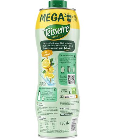 Teisseire Lemon Syrup for Refreshing Drinks Cocktails 1.3 L Bottle - Buy Online on GoSupps.com