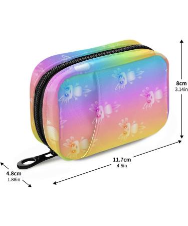 Pfrewn 7-Day Rainbow Axolotl Pill Organizer Case - Portable Travel Pill Box & Zipper Pouch for Vitamins & Supplements - Buy Online on GoSupps.com