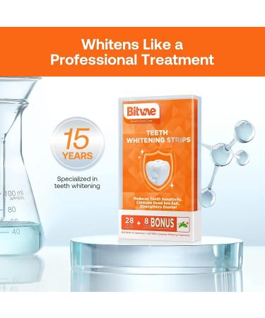 Bitvae Sensitive Teeth Whitening Strips - Fast Results, Zero Sensitivity | Coconut Flavored 36 Strips, 18 Treatments - Buy Online on GoSupps.com