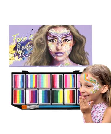 Face Palette - 251 g for Body Washable Makeup Suit with 12 Colours | for Face for and Adults Enhances Creative Expression So