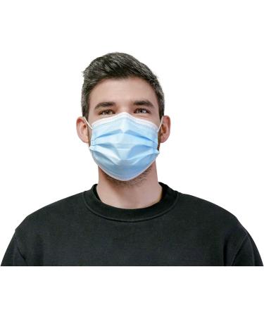 Medi Sant 102 x Type IIR Medical Masks - EN14683 BFE 98% - Blue Disposable Respirator for Mouth & Nose Protection - Buy Online on GoSupps.com