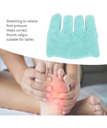 Foot Alignment Socks Terry Fine Fleece Toe Spreader for Pressure Relief & Correction (Light Green) - Buy Online on GoSupps.com