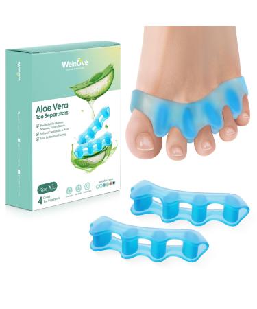 Toe Separators to Correct Your Toes - 4 Pcs Gel Toe Spacers for Overlapping - Hammer Toe Straighteners for Women Men - Bunion Correct Restores Your Toes Shape