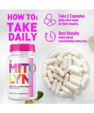(2 Pack) Mitolyn Official Mitolyn Purple Peel Capsules with All Natural Ingredients Mito Lyn Advanced Formula Health Support Maximum Strength Wellness Supplement for Women and Men (120 Capsules) - Buy Online on GoSupps.com