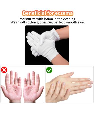 Sibba 3 Pairs Moisturizing Gloves for Overnight Bedtime | Heal Eczema & Repair Dry Chapped Hands | Hand Spa Treatment Gloves (M/L/XL) - Buy Online on GoSupps.com