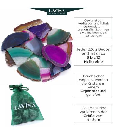 Lavisa Premium Healing Stones & Gemstones Set | 100% Natural Crystals for Decoration & Water Treatment | Enhance Your Wellness with ACHATTALDEN - Buy Online on GoSupps.com