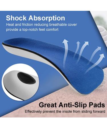 Keemovin 3/4 Orthotic Arch Support Inserts for Plantar Fasciitis - Men 7-9 1/2 | Women 9-11 1/2 - Buy Online on GoSupps.com