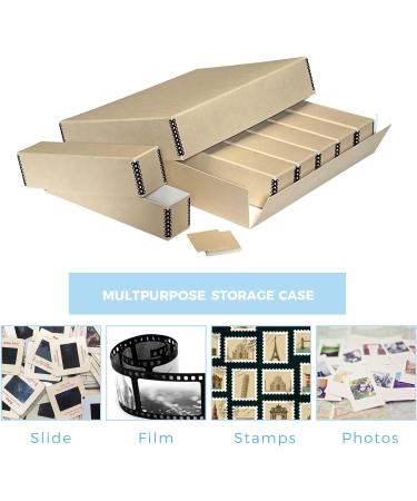 Lineco Archival Slide Storage Box 15.5x11.5x3 - Holds 840 Slides - Tan - 1 Pack - Buy Online on GoSupps.com