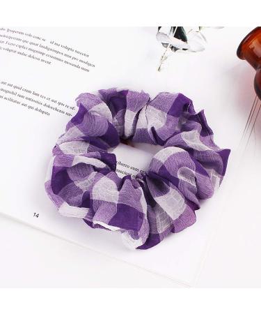 9 Pack Plaid Cotton Scrunchies Gingham Hair Bands for Women and Girls - Buy Online on GoSupps.com