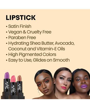 The Lip Bar Vegan Lipstick | Purple Rain - Bright Purple Satin Finish | Buy Now - Buy Online on GoSupps.com
