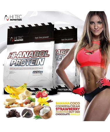 Hi Tec Nutrition Hi Anabol Protein 91% - Muscle Mass Growth & Fat Burning - Low Fat Banana Powder (1000g) - Buy Online on GoSupps.com