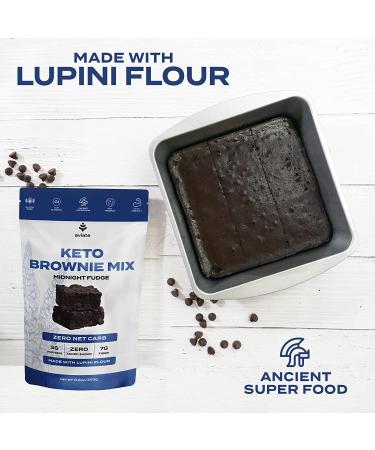 Aviate Keto Brownie Mix - Midnight Fudge Chocolate - 0 Net Carb, Sugar-Free & Gluten-Free Dessert - Lupini Flour Low Carb Brownie Mix (8.8 oz) | Keto-Friendly Snack - Buy Online on GoSupps.com