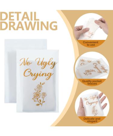 80 Pcs Wedding Tissues Packs for Guests - Bulk Individual Facial Tissues for Happy Tears - Romantic Style Welcome Bag Stuffers for Bride and Groom Mother - Buy Online on GoSupps.com
