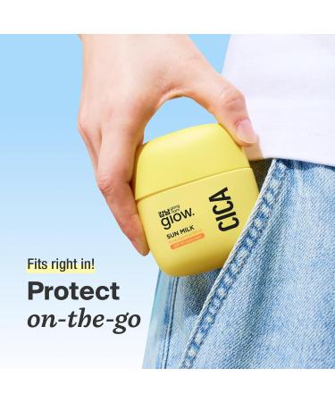 GANGNAM glow CICA SUN MILK, Moisturizer with SPF 50, Invisible Broad Spectrum Sunscreen for Face, No White Cast, Sun Protection with Cica and Niacinamide, Glow Natural Korean Sunscreen 1.69 fl.oz - Buy Online on GoSupps.com