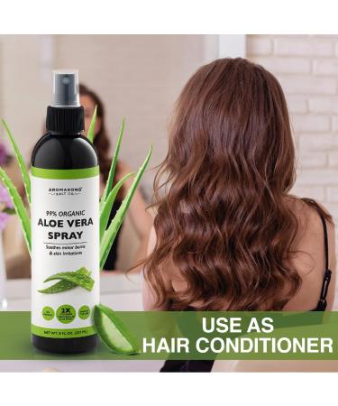 Aromasong Organic Aloe Vera After Sun Spray - 2X Concentrated Aloe for Sunburn Relief | 8oz After Sun Care - Buy Online on GoSupps.com