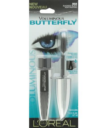 L'Oreal Voluminous Butterfly Mascara - 868 Blackest Black (0.22 fl oz) | Bold Volume & Length - Buy Online on GoSupps.com