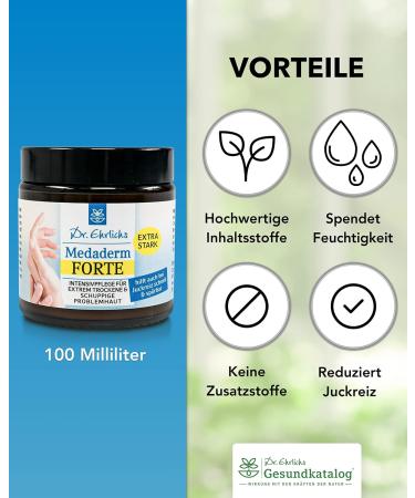 Dr. Ehrlich's Medaderm Forte Ointment - Neurodermatitis & Psoriasis Cream - Intensive 100ml Care for Dry Skin - Buy Online on GoSupps.com