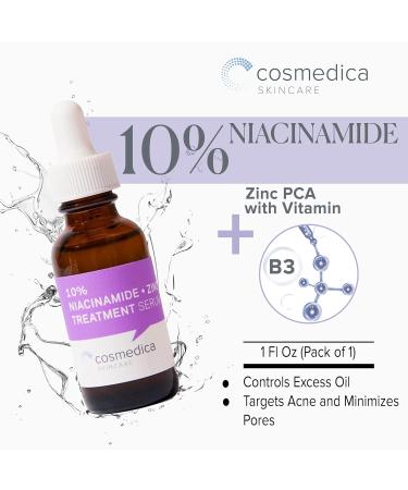 Buy Cosmedica Skincare Niacinamide + Zinc Serum with Hyaluronic Acid 1 oz | International Shipping Available - Buy Online on GoSupps.com