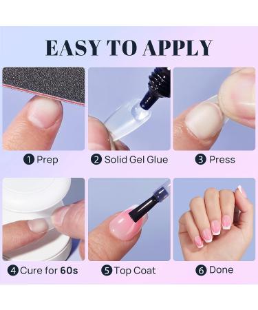 Ejiubas Coffin Nails Tips - 300Pcs Pre-buff Finish Extra Short Fake Nails for Nail Extensions - Full Cover False Nails with Box - Ultra Fit Matte Gel Nails - Buy Online on GoSupps.com