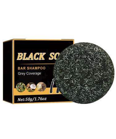 Gwtdtoad Gray Hair Coverage Soap Black Soap Gray Reverse Shampoo Bars Gray Hair Reverse Soap for Travel Vacation Business Lifestyle 50g