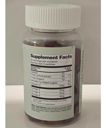 (5 Packs) Omega 3-6-9 Gummies High Potency - Pure Extra Strength Organic Gummies - Buy Online on GoSupps.com