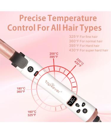3 in 1 Auto Rotating Curling Iron - TOP4EVER Automatic Hair Curler with Interchangeable Curling Wand (0.75" 1" 1.25") Adjustable Temp Instant Heat Hair Styling Hot Tools for All Hair Types  - Buy Online on GoSupps.com