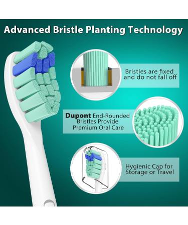 Philips Sonicare Replacement Heads - Compatible Toothbrush Brush Heads | 10 Pack for Click-on Electric Toothbrush - Buy Online on GoSupps.com