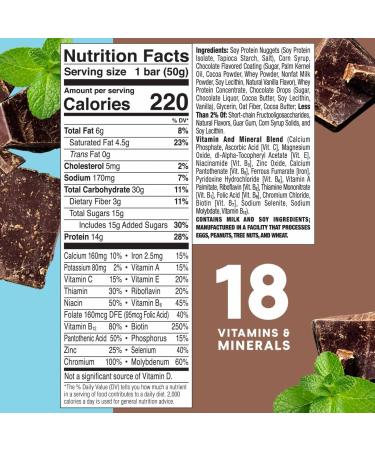 Buy ZonePerfect Protein Bars - 14g Protein 18 Vitamins & Minerals Chocolate Mint - Nutritious Snack - 12 Count (International Shipping Available - Buy Online on GoSupps.com