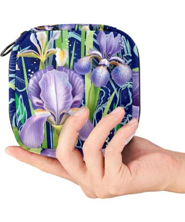 Orchid Ladies Napkin Storage Bag - Portable Zippered Case for Teen Girls & Women - Stylish Purple Design - Buy Online on GoSupps.com