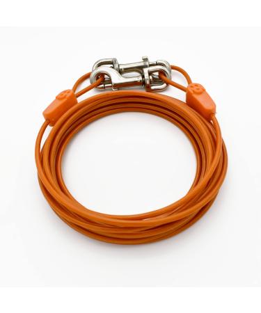 IntellileaSh 7.6 m long mooring cable for dogs- strong safe and durable dog tensioning belts for each breed up to 56.7 kg- weather and wear-resistant aircraft cables for the 125 LB/25 '