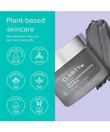 ClarityRx Rehab Mediterranean Detoxifying Mud Face Mask | Natural Acne Treatment for Oily Skin | 1.7 oz - International Shipping Available - Buy Online on GoSupps.com