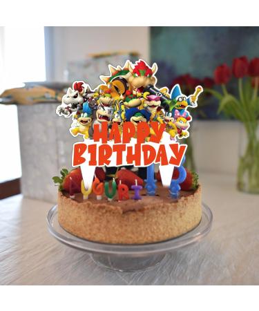 37pcs Bowser Cake Decorations with 1pcs Bowser Cake Topper 36pcs Cute Cartoon Cupcake Toppers for Girls Birthday Party Decorations - Buy Online on GoSupps.com