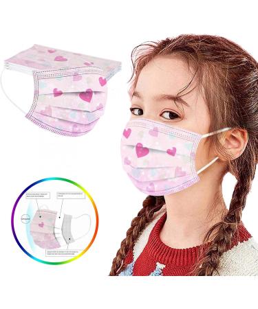 50pc Kids Disposable_Mask 3 Ply Kids Face_Masks for Protection Anti Dust Face Mouth Filter Tools for Children School - Buy Online on GoSupps.com
