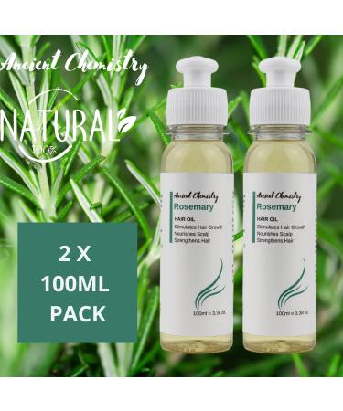 2x 100ML Rosemary Oil For Hair Hair Growth Blend Of Rosemary Essential Oil Castor Oil Sweet Almond Oil | Rosmarin Oil Hair Growth Rosemary Oil For Hair Growth Dry Damaged Hair Mask - Buy Online on GoSupps.com