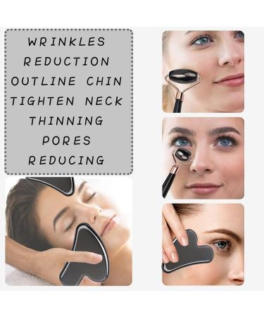 SONGIN Jade Roller & Gua Sha Set - Magnetic Hematite Facial Massager for Wrinkle Reduction Puffy Eyes & Muscle Relaxation | Best for Women - Buy Online on GoSupps.com