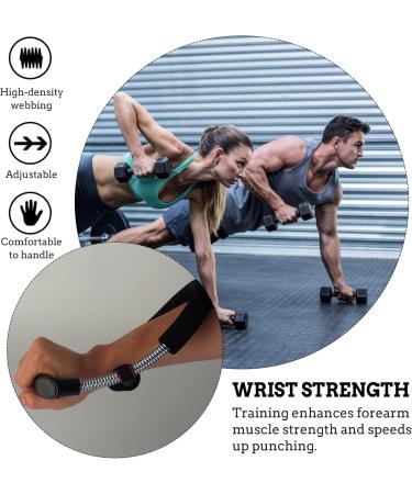 BESPORTBLE 2 Forearm Hand Grip Exerciser Wrist Strength Training Fitness Equipment 26X13.5CM Black - Buy Online on GoSupps.com