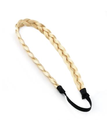 Bling Online Plaited Synthetic Hair Plait Headband in Black Brown or Blonde. (Blonde)