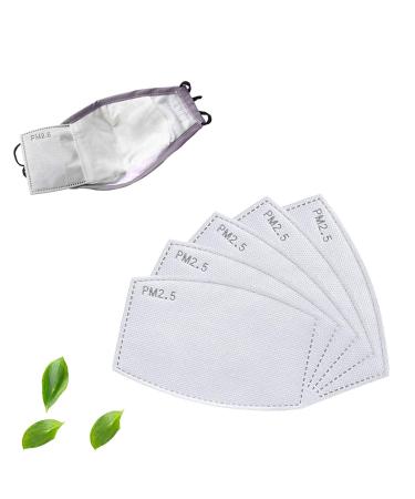 5pcs Activated Carbon Filter 5 Layers Anti Haze Dust Filters for Cotton Cover of Mouth Face Insert Replaceable Filters PM2.5 Filter Paper Protective for Outdoors