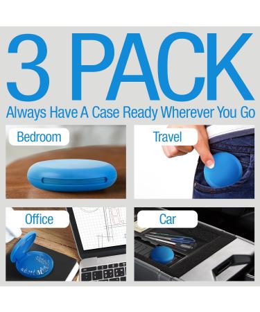 3 Pack Slim Pocket-Sized Invisalign Retainer Cases - Secure Close, Easy Open - Travel-Friendly Holder Set - Buy Online on GoSupps.com