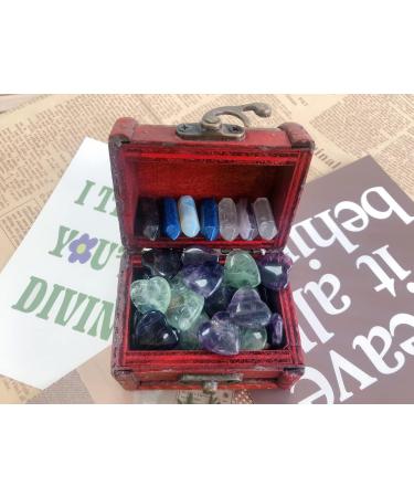 XIANNVXI 20 Pcs Natural Fluorite Crystal Heart Stones - Healing Gemstones for Energy Balancing and Meditation | Reiki Crystal Gifts - Buy Online on GoSupps.com