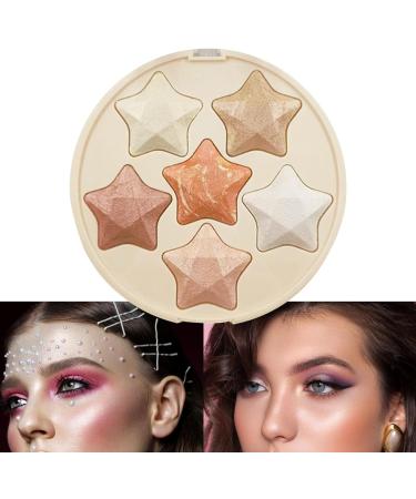 Shimmer Highlighter - Sweatproof Shimmer Powder Palette Enhance Facial Features Longwearing Makeup for Dating Traveling Home Working Gathering Shopping Shakven 02 - Buy Online on GoSupps.com
