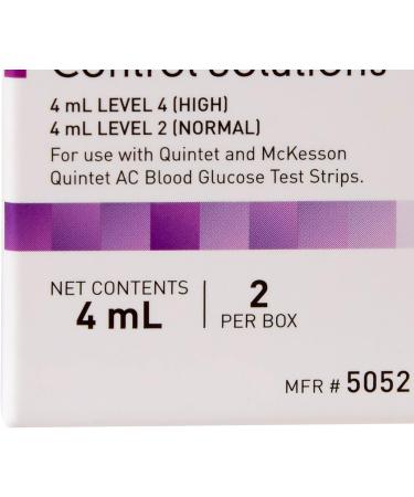 McKesson Quintet AC Blood Control Solution for Glucose Meter - Level 1/Level 2 - 1 Count - Buy Online on GoSupps.com