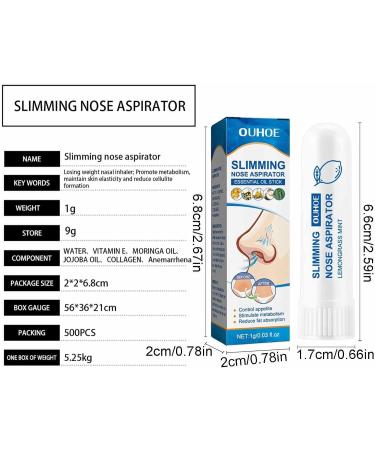 Ruilonghai Inhalator Stick for Essential Oils | Mint Oil Nose Inhaler for Weight Loss Headache Relief Travel Sickness and Allergy Symptoms - Buy Online on GoSupps.com